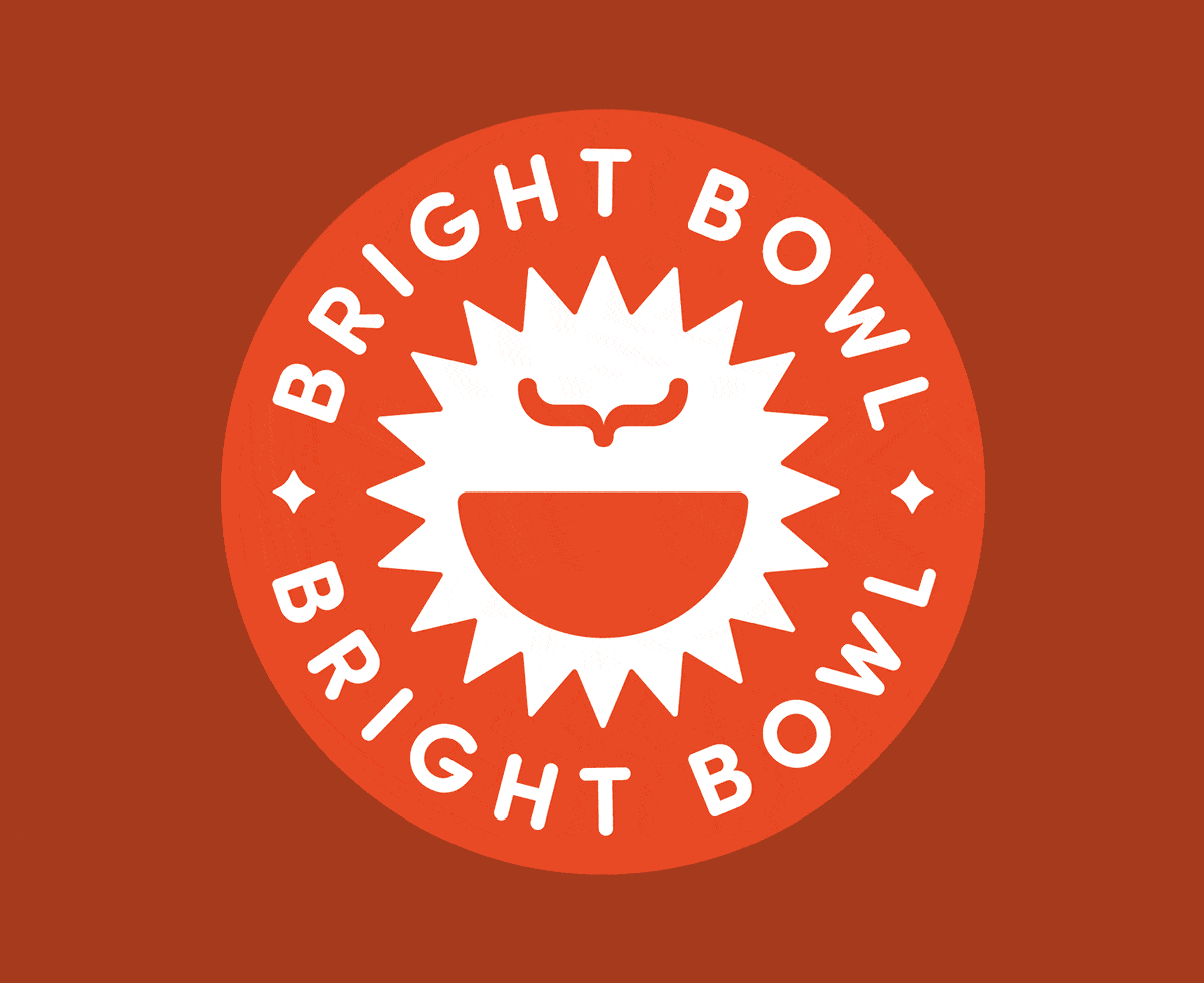Bright Bowl Coloured Logo Variations Animation