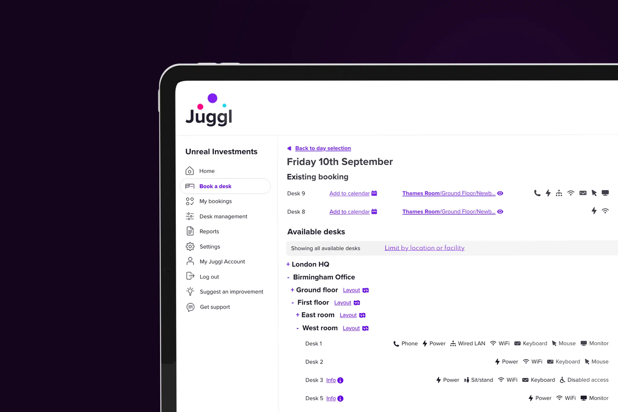 Juggl Product Interface